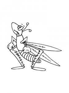 Grasshopper coloring page - picture 30