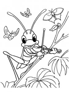 Grasshopper coloring page - picture 8