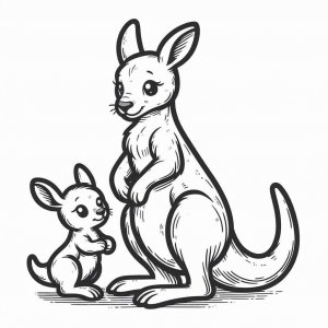 Kangaroo coloring page - picture 1