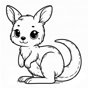 Kangaroo coloring page - picture 10