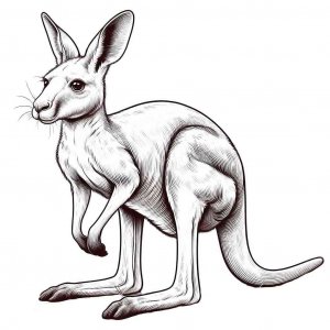 Kangaroo coloring page - picture 11