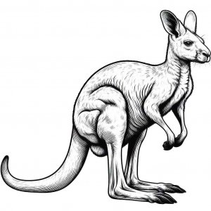 Kangaroo coloring page - picture 12