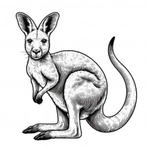 Kangaroo coloring page - picture 13