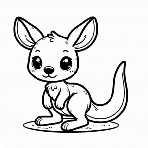 Kangaroo coloring page - picture 15