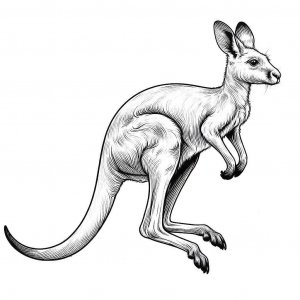 Kangaroo coloring page - picture 17