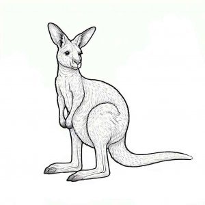 Kangaroo coloring page - picture 19