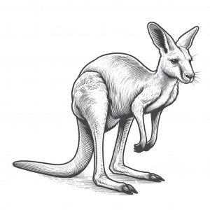 Kangaroo coloring page - picture 2