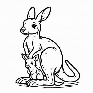Kangaroo coloring page - picture 20