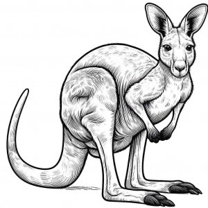Kangaroo coloring page - picture 5