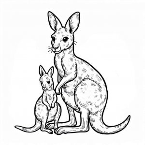 Kangaroo coloring page - picture 9