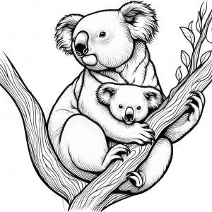 Koala coloring page - picture 11