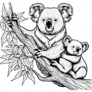 Koala coloring page - picture 13