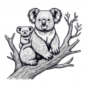 Koala coloring page - picture 3