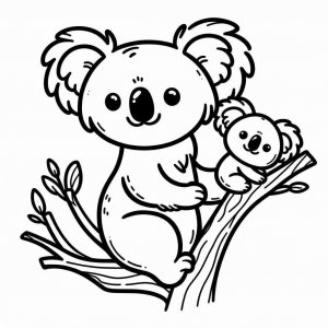 Koala coloring page - picture 6