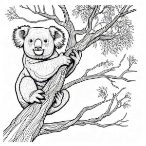 Koala coloring page - picture 7