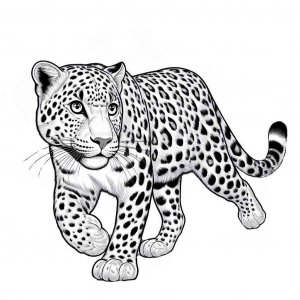 Leopard coloring page - picture 12