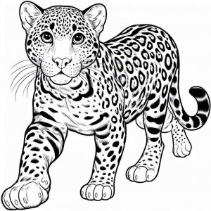 Leopard coloring page - picture 14