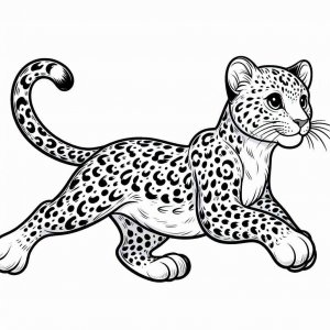 Leopard coloring page - picture 15