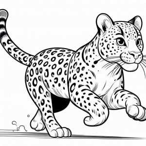 Leopard coloring page - picture 19