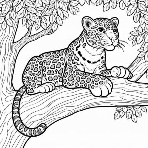 Leopard coloring page - picture 20