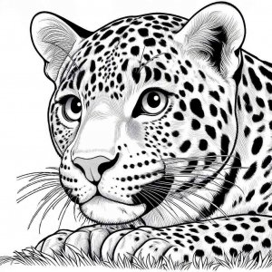 Leopard coloring page - picture 22