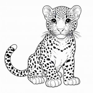 Leopard coloring page - picture 28