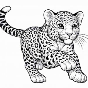 Leopard coloring page - picture 29