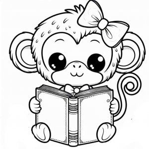 Monkey coloring page - picture 35