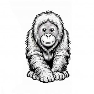Monkey coloring page - picture 40