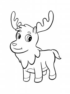 Moose coloring page - picture 6