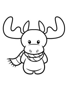 Moose coloring page - picture 7