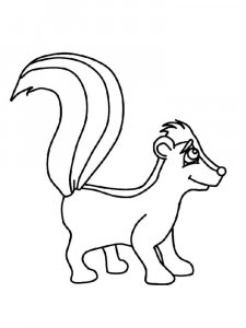 Skunk coloring page - picture 13