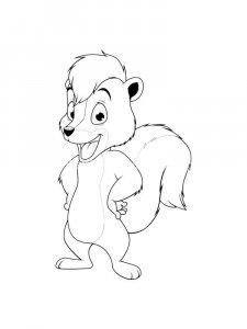 Skunk coloring page - picture 16