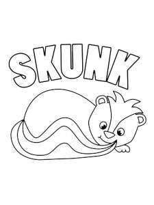 Skunk coloring page - picture 22
