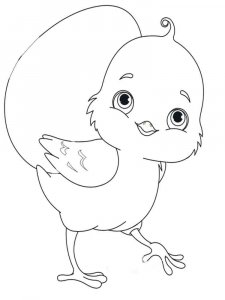 Baby chick coloring page - picture 1