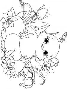Baby chick coloring page - picture 11