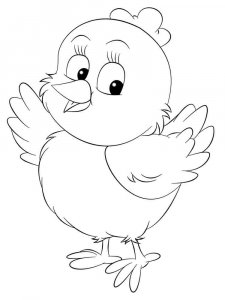 Baby chick coloring page - picture 13