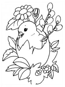 Baby chick coloring page - picture 15