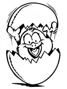 Baby chick coloring page - picture 3