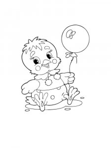 Baby chick coloring page - picture 19