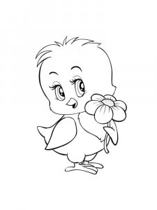 Baby chick coloring page - picture 20