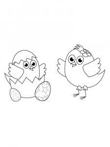Baby chick coloring page - picture 22