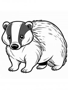 Badger coloring page - picture 26