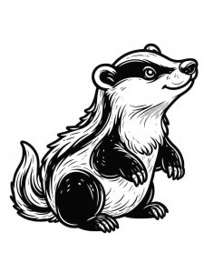 Badger coloring page - picture 27