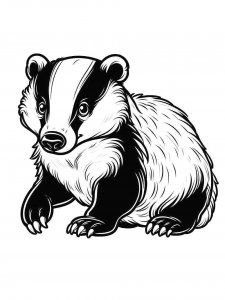 Badger coloring page - picture 28