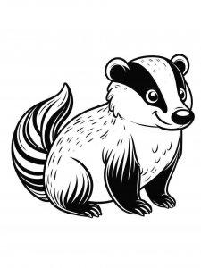Badger coloring page - picture 29