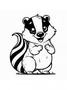 Badger coloring page - picture 30