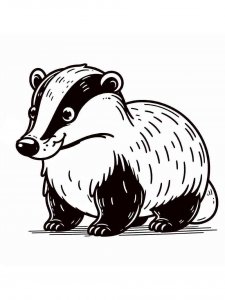 Badger coloring page - picture 31