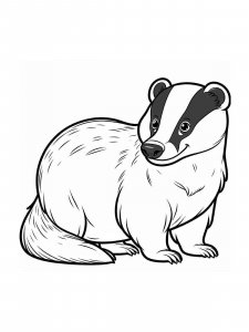 Badger coloring page - picture 32