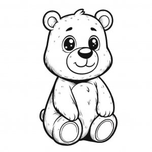 Bear coloring page - picture 1